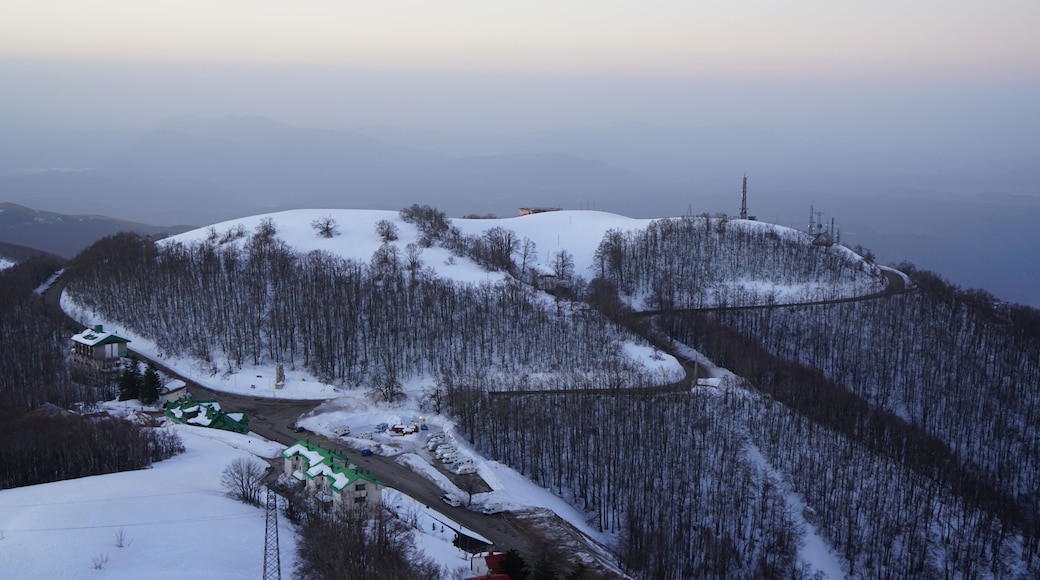 High view of Pian de Valli in the winter, Monte Terminillo mountain range, Italy