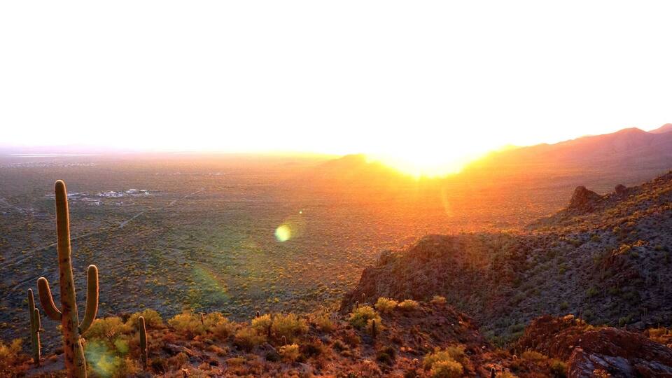 Hike up north about a mile from the main parking lot