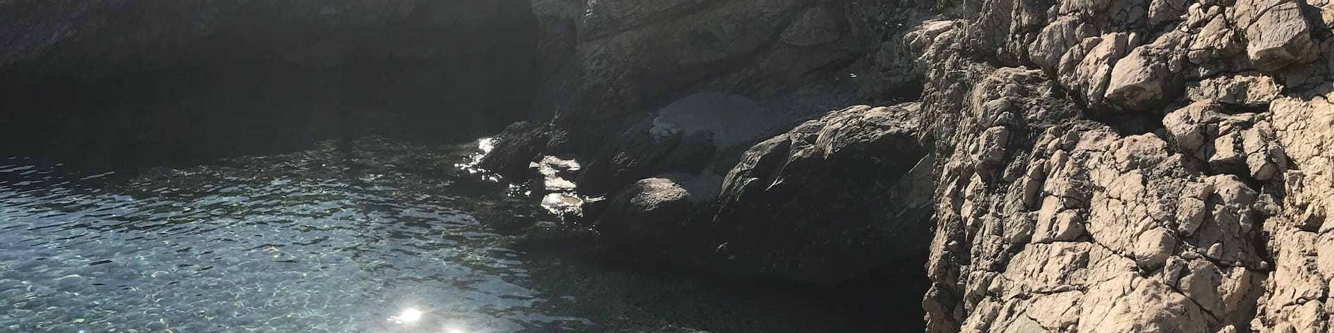 Hard to find between all the houses. But a wonderful an quiet place, especially not in main season