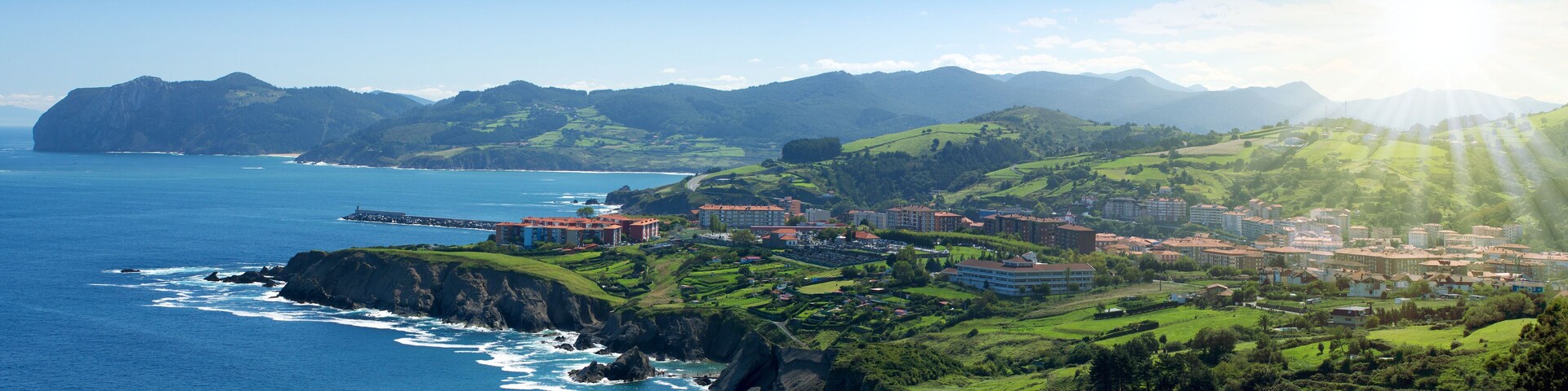 Beautiful atlantic shore in Basque country