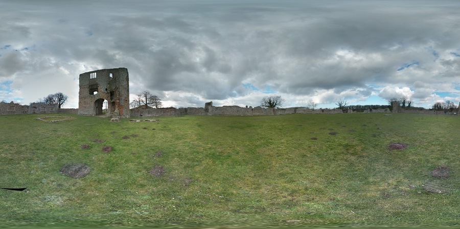 Panorama of inside of the castle.