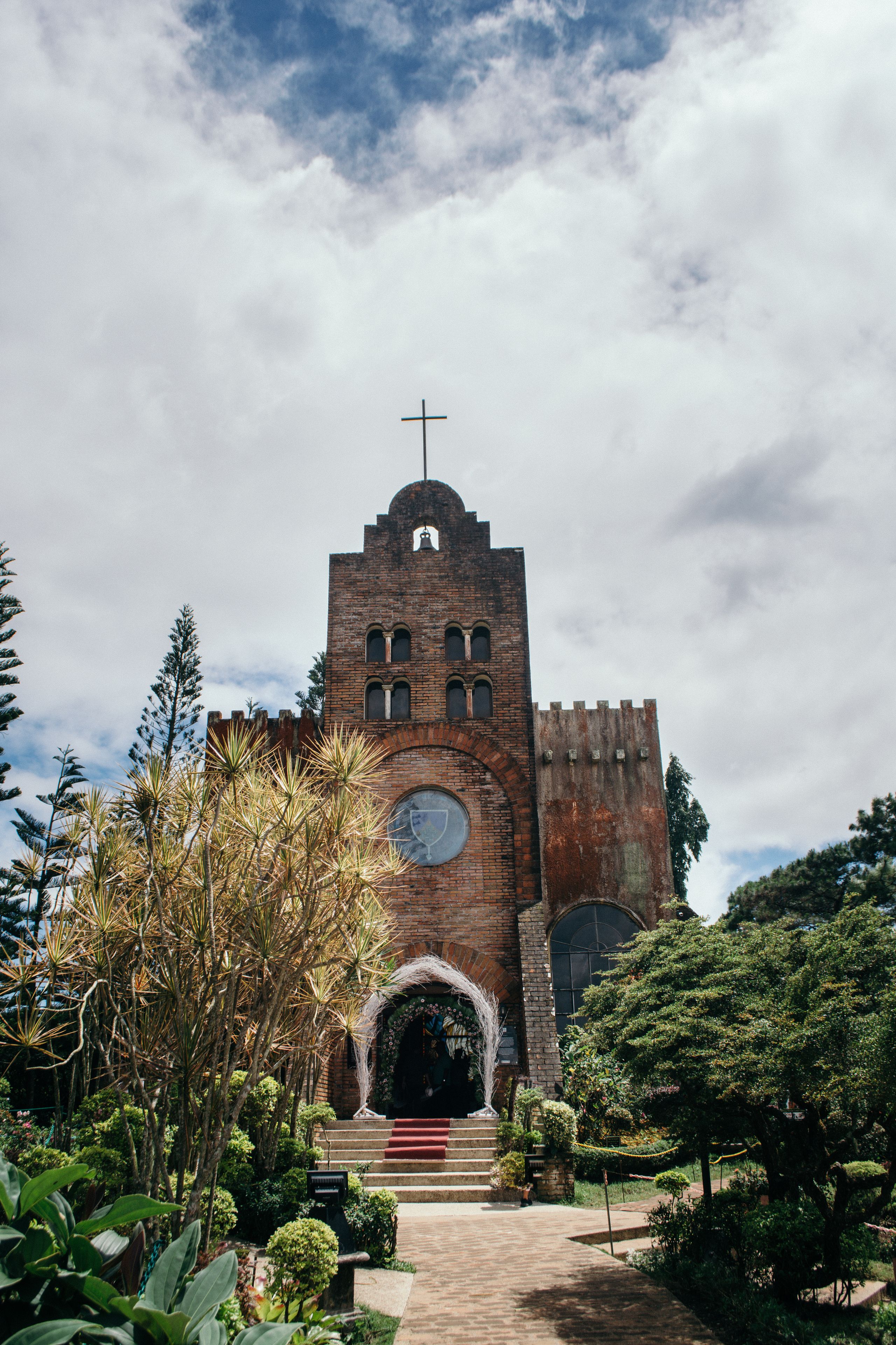 Facade of the Caleruega Church in Nasugbu, Batangas, Philippines