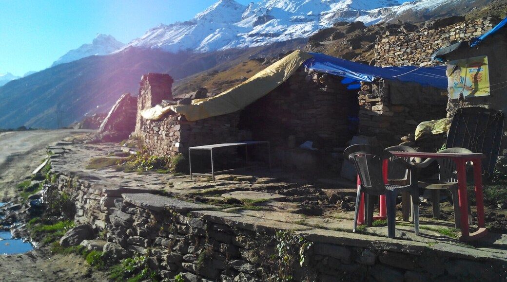 Temporary hotel on the way to Rohtang La.
In India these are known as 'Dhabas'.