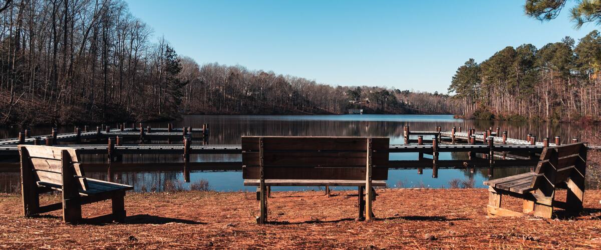 lake view at Georgia peach tree city
