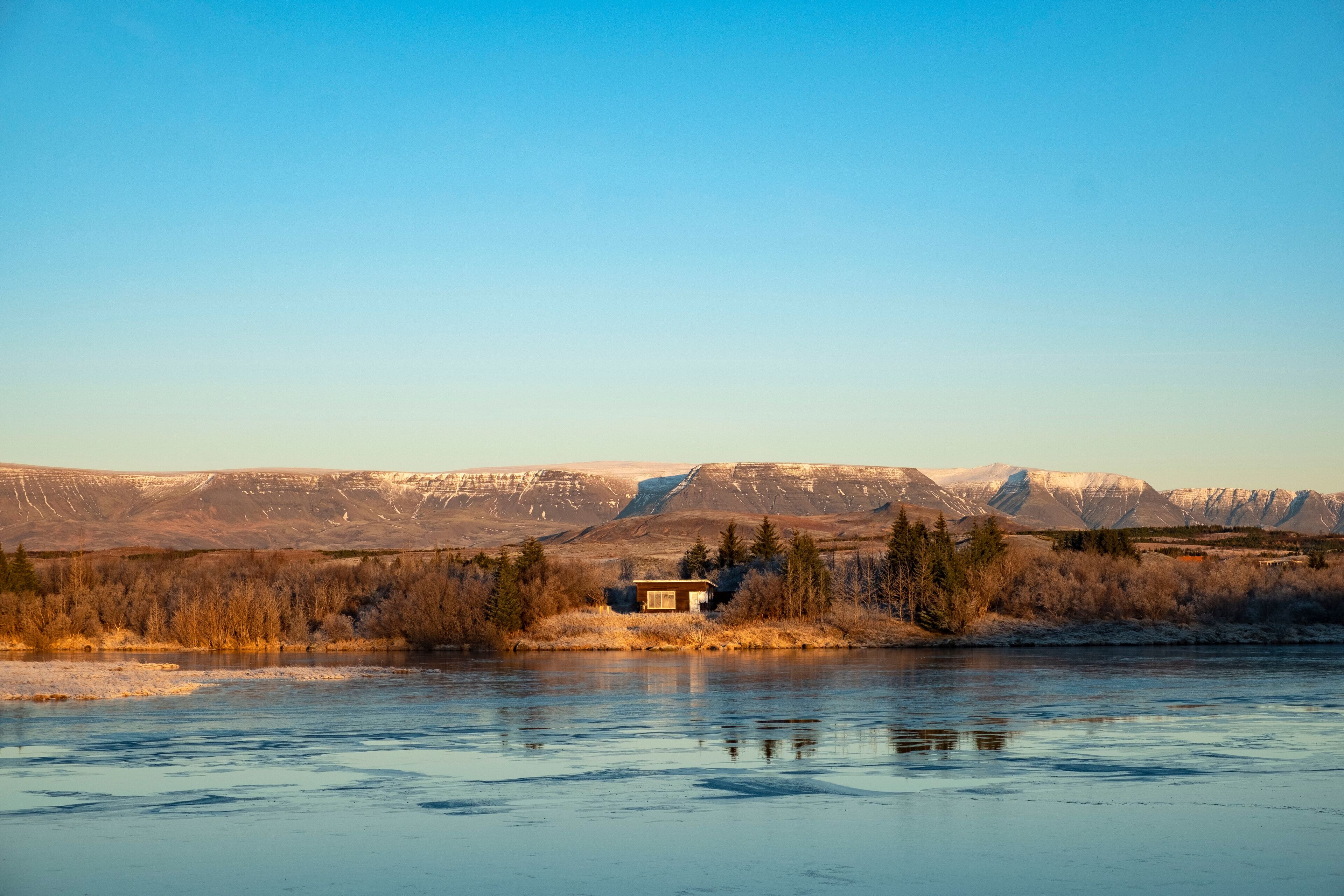 Blick über den See Elliðavatn im Naturschutz- und Naherholungsgebiet Heiðmörk unweit der Hauptstadt Reykjavik