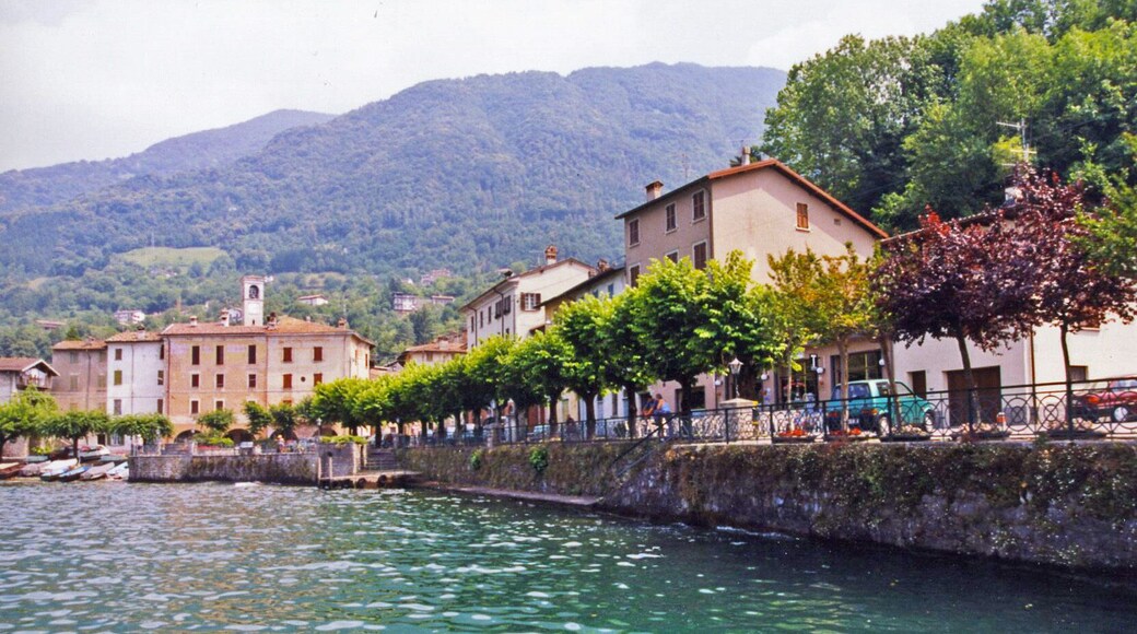 Valsolda waterfront from Lake Lugano, Italy