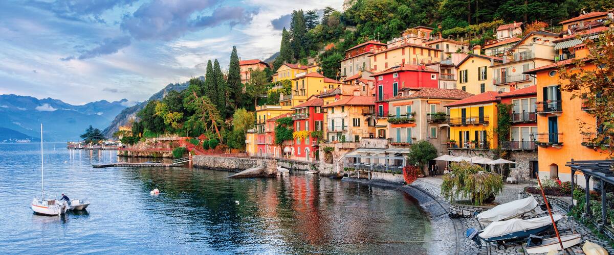 Town of Menaggio on lake Como, Milan, Italy