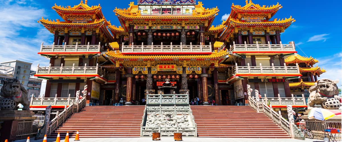 Building view of the Fu-an Temple in Checheng Township, Pingtung County, Taiwan, is worshiped to the Tudi Gong.