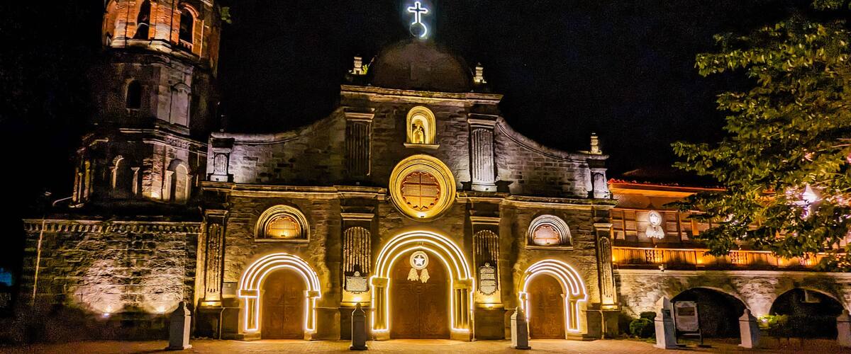 Historical Barasoain Church at night, Malolos, Bulacan, Philippines