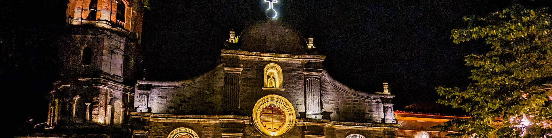 Historical Barasoain Church at night, Malolos, Bulacan, Philippines