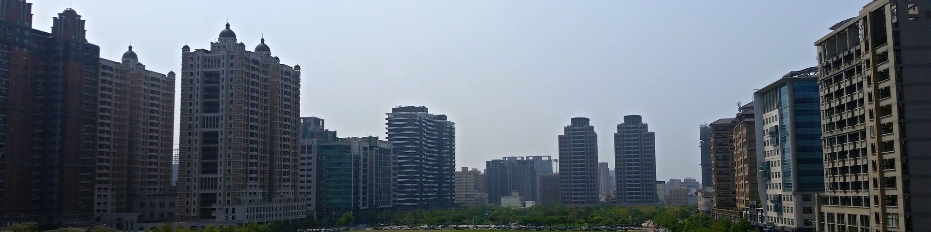 The green field near the THSR Hsinchu Station.