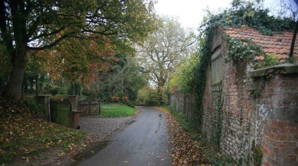 Country lane by the church