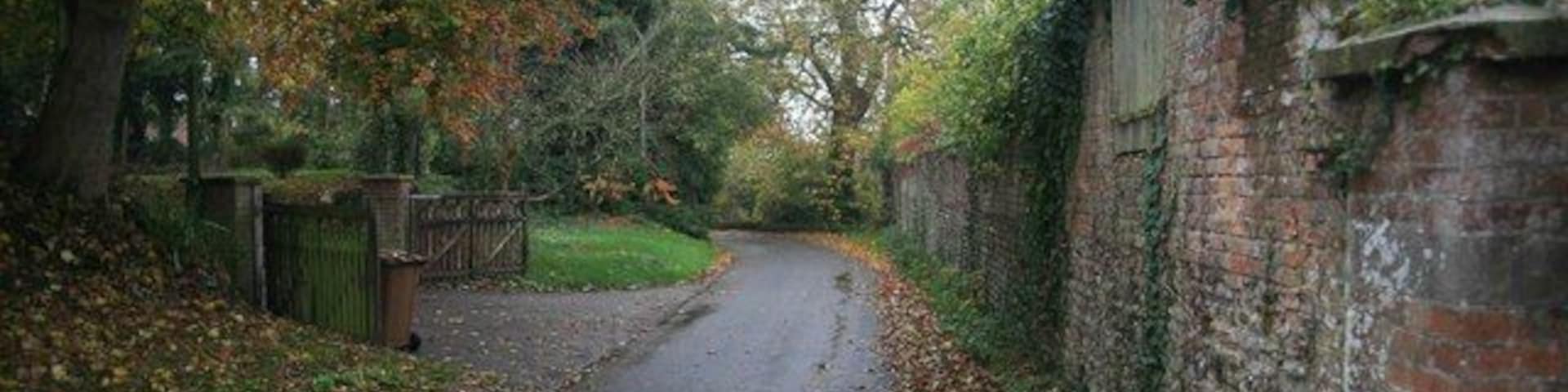 Country lane by the church