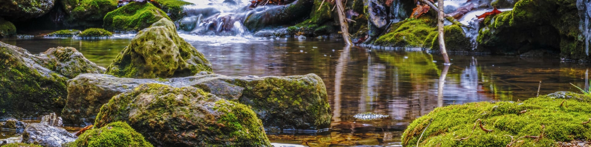 On a cold January day I went for a hike down a long trail in the middle of nowhere to see the land bridge tunnel at Bennett Springs State Park. On the walk I had to cross several streams, the snow and ice was beginning to melt as the sun began to come out, and the crisp cold air really made for a great scene with the green moss on the rocks! Beautiful hike on a day that most would have stayed in and warm. #LifeAtExpedia