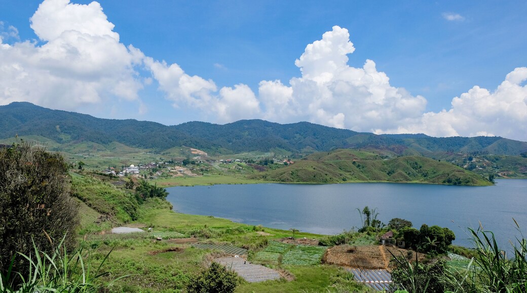 Scenic view of Diatas Lake, Alahan Panjang, West Sumatera, Indonesia.