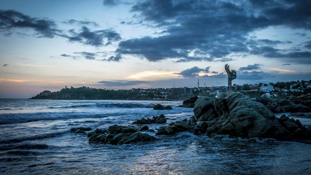 Puerto Escondido, as seen from Zicatela beach.