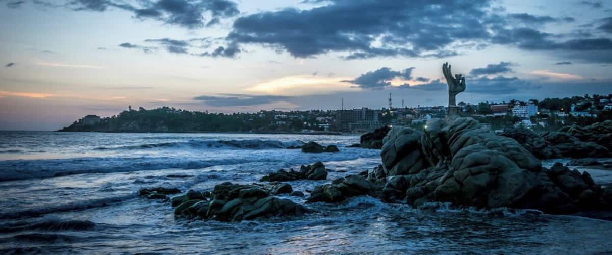 Puerto Escondido, as seen from Zicatela beach.