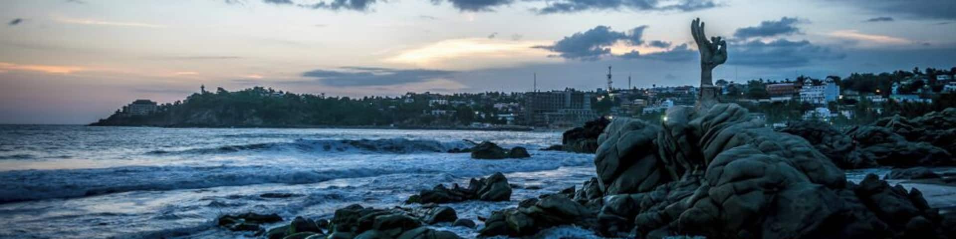 Puerto Escondido, as seen from Zicatela beach.