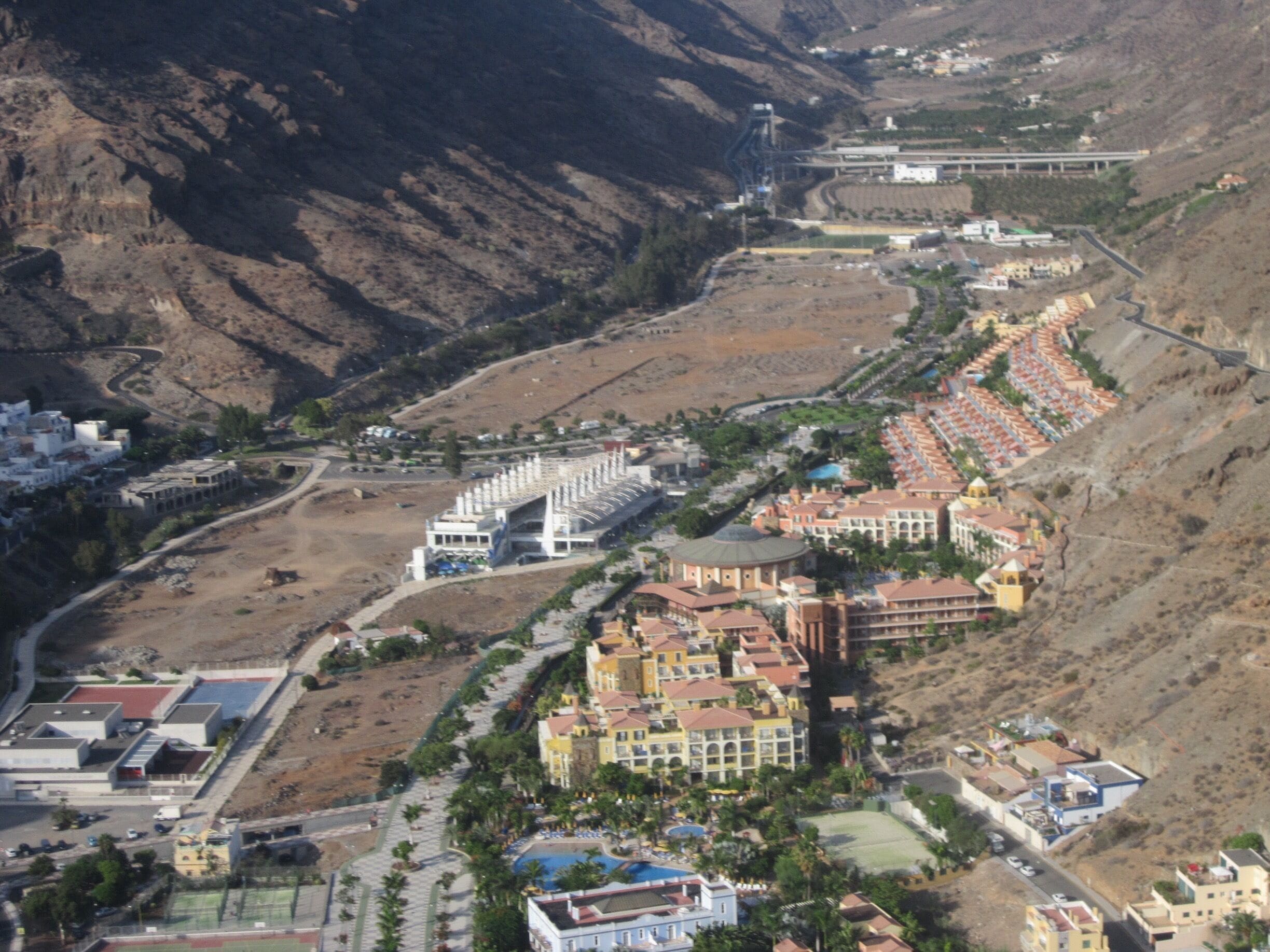 Our hotel from the air #helicopter The Mogan Valley Gran Canaria. 