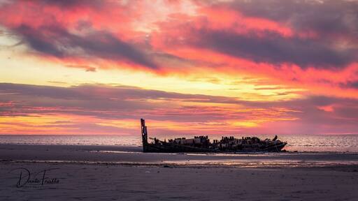 This old shipwreck have been sitting of the coast of New Jersey since the early 70's. When is was brought here it was intended to be turned into are restaurant. Over the years Mother Nature has taken here toll.
#BeachTips #sunset #shipwreck