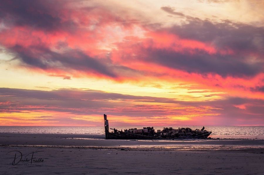This old shipwreck have been sitting of the coast of New Jersey since the early 70's. When is was brought here it was intended to be turned into are restaurant. Over the years Mother Nature has taken here toll.
#BeachTips #sunset #shipwreck