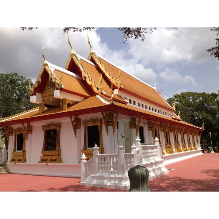 Thai Temple for Sunday brunch. Good times my palm river eating noodle soup and various curries.