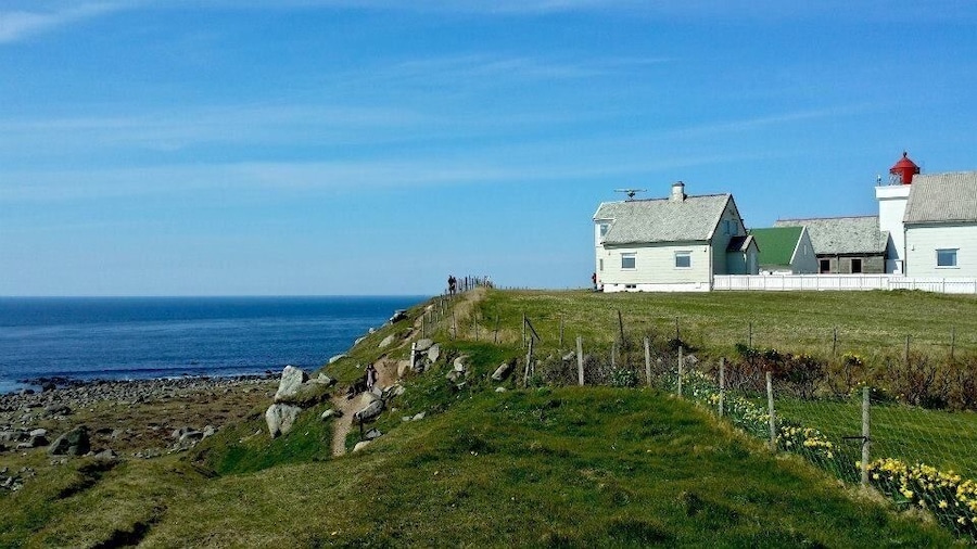 Obrestad Lighthouse overlooking the North Sea, was built in 1873, renovated in 1949 and automated 1991.
In 950 Erik the Red, founder of the first Norse settlement in Greenland was born nearby. Erik the Red was also the father of the famous Viking explorer Leiv Erikson, who was the first European to set foot on the American mainland in 1003.
Great place for a family picnic and sea side walking. Don't miss it if you are around these parts :)