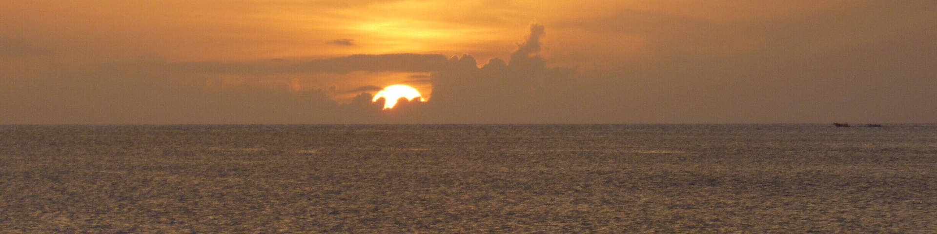 Sunset at Sandals Halcyon Beach Resort.