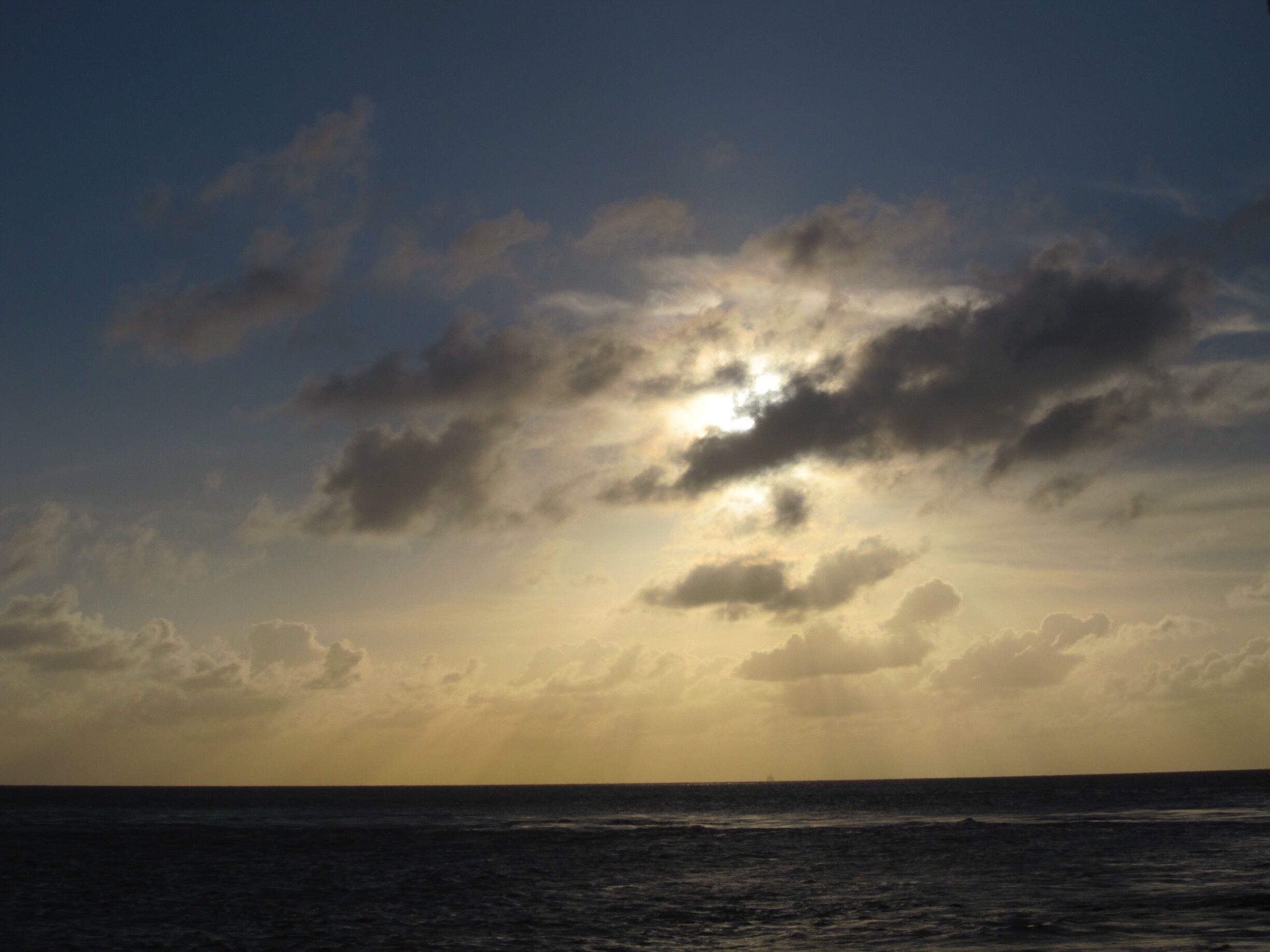 Sunset in Jamaica off the back of the cruise ship.  