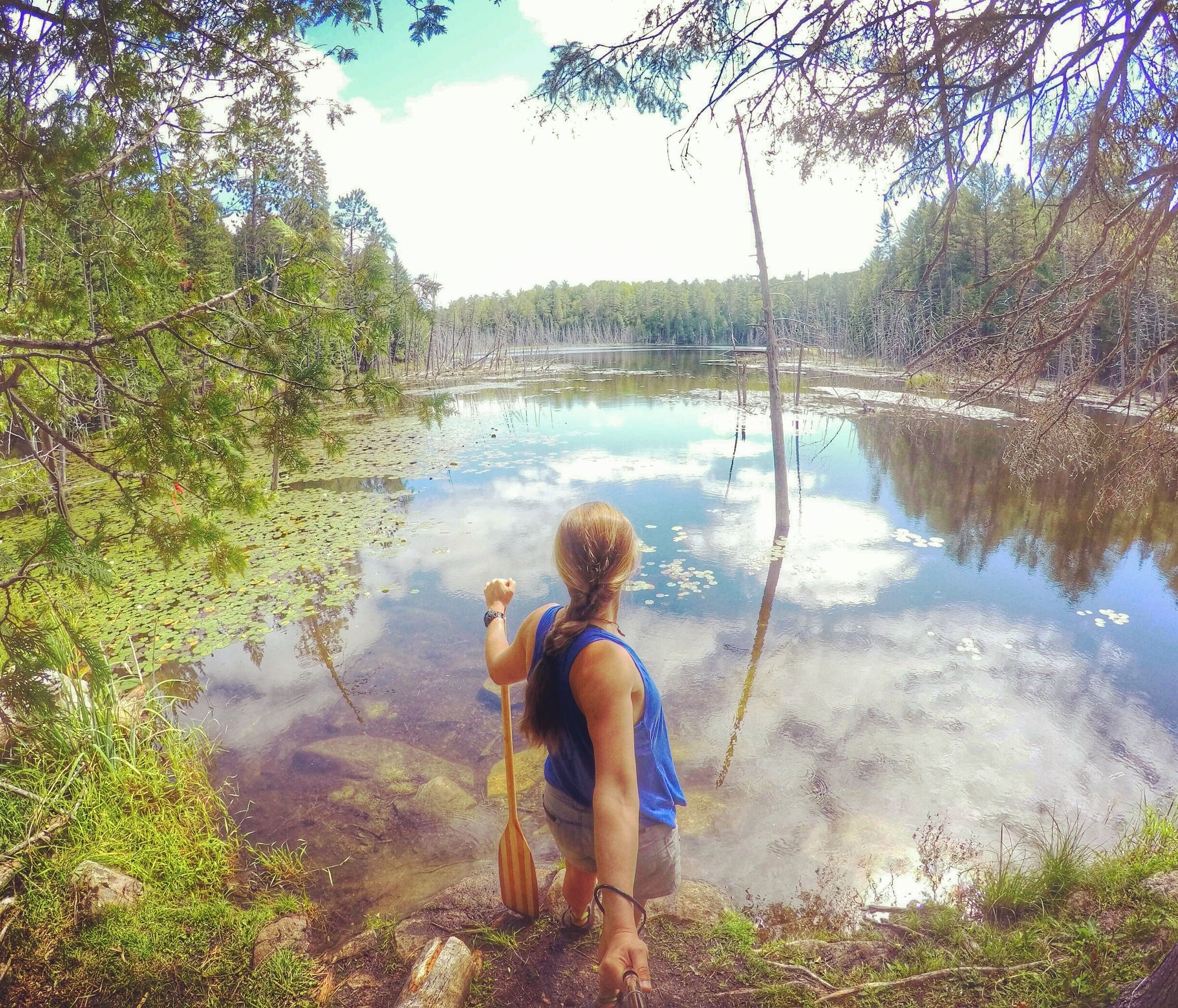 Canoe camping trip near Mt St Marie, Quebec.