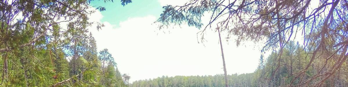 Canoe camping trip near Mt St Marie, Quebec.