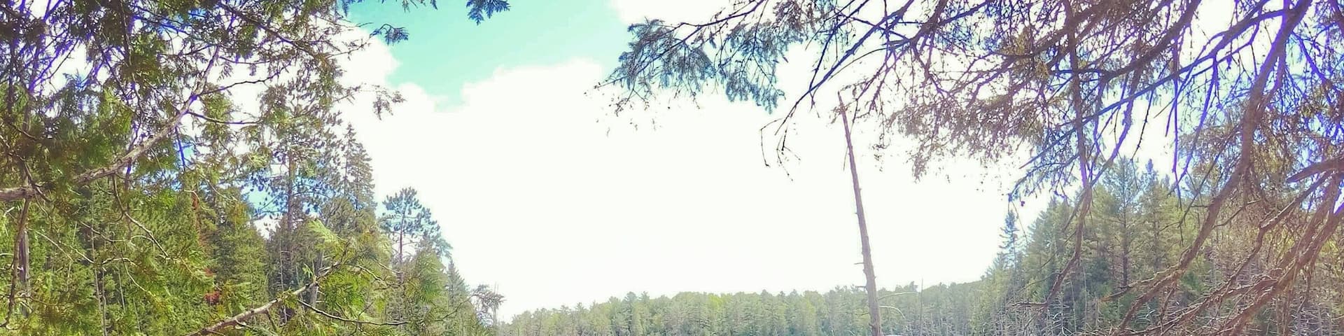 Canoe camping trip near Mt St Marie, Quebec.