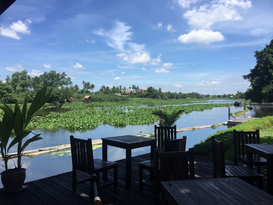 A little over an hour from Bangkok is Sampran Riverside, a resort with Thai cultural shows by he river. Worlds away from the busy capital, this is a place where you can just chill and enjoy the lush gardens. It has excellent Thai food, a golf course and is very much into organic herbal products.