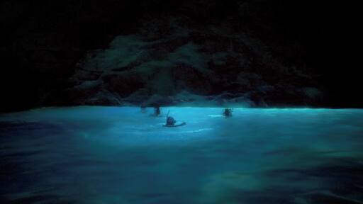 The "Green Cave" at Marina di Andrano from the interior. Sorry for the not very good definition: the picture was taken by my smartphone.