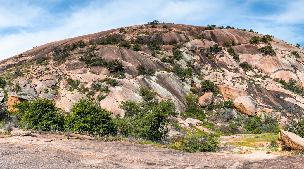 Panoramic view of Enchanted rock granite dome