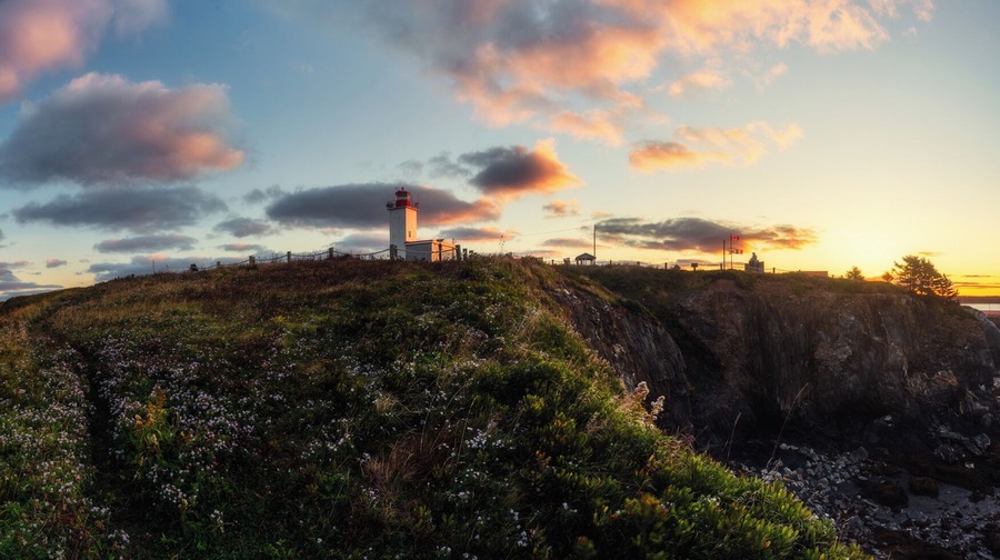 One last one. Morning came and struck the clouds. The lighthouse's duty was done until the night returned.