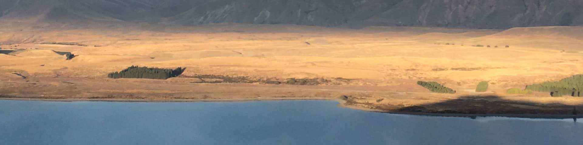 Even though it was a bit cloudy it was quite impressive to see the sunset light effects on the changing landscape from the Astro Cafe in the Mt John Observatory.