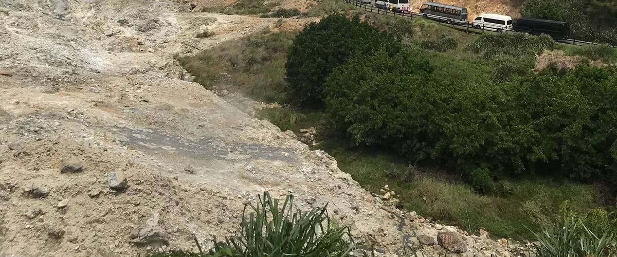 The worlds only drive-thru volcano 🌋 Soufriere, Saint Lucia 🇱🇨