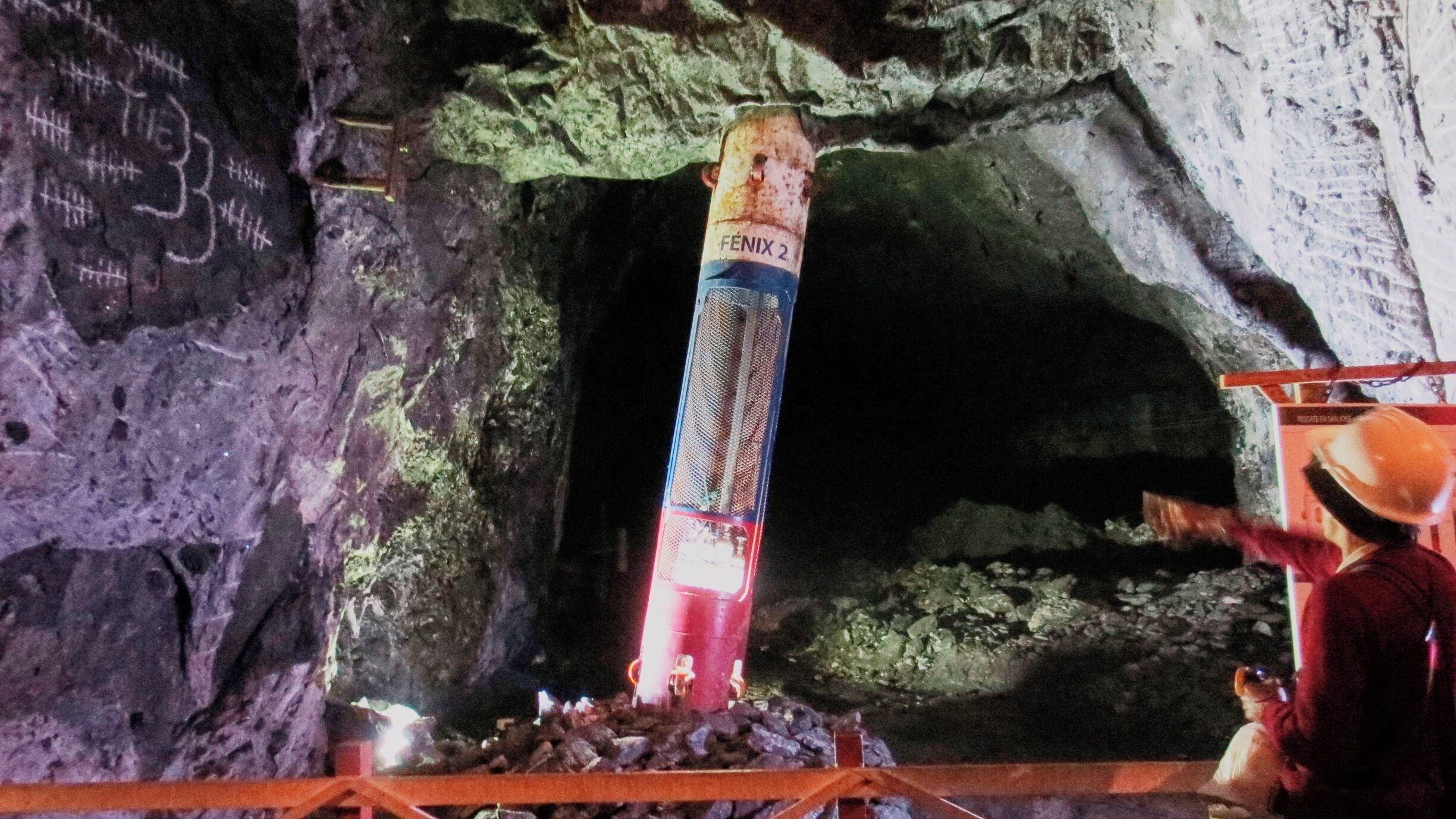 Mina De Sal De Nemocón.  

Capsule Fenix 2 built by the NASA to rescue 33 Chilean miners. 

 #architecture