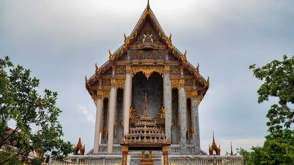 Chorakhe Noi, Bang Sao Thong District, Samut Prakan, 22 May, 2022. Wat Sri Waree Noi. Buddhist temple