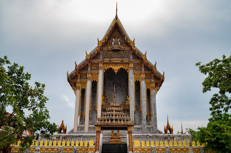 Chorakhe Noi, Bang Sao Thong District, Samut Prakan, 22 May, 2022. Wat Sri Waree Noi. Buddhist temple