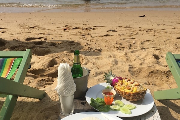 Most amazing quiet beach, and amazing lunch. A little off of the beaten track. Best stir fry red curry vegetables. Yum yum!
