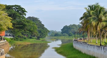 Pahang River bank in Pekan town in Malaysia