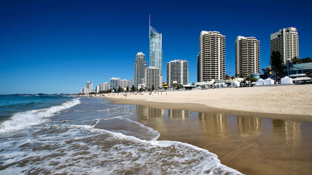 Sunny day at the beach, Gold Coast, Queensland, Australia