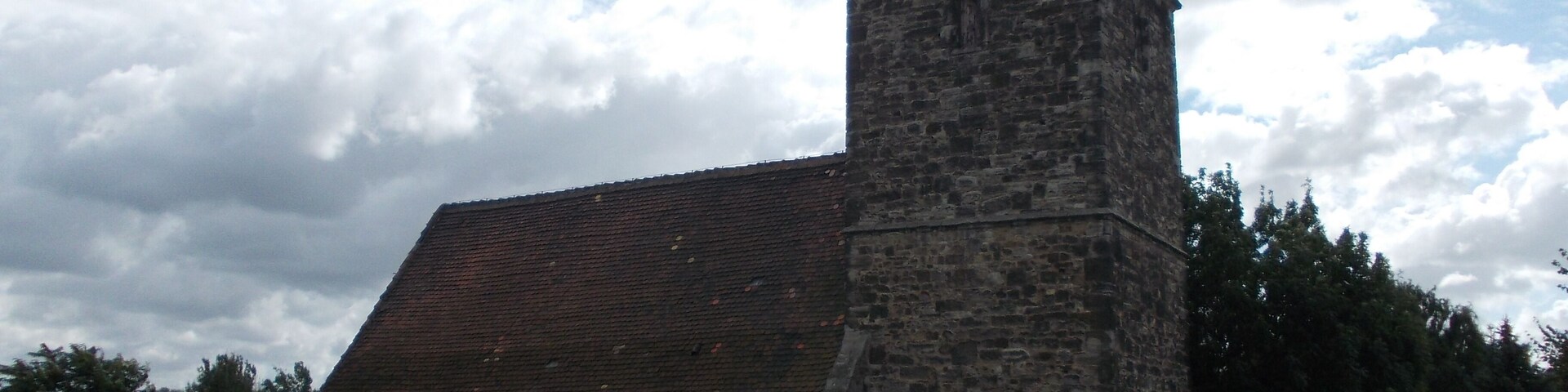 St. Cyriacus Church in Obergreisslau in the Langendorf subdivision of the town of Weissenfels (district: Burgenlandkreis, Saxony-Anhalt)