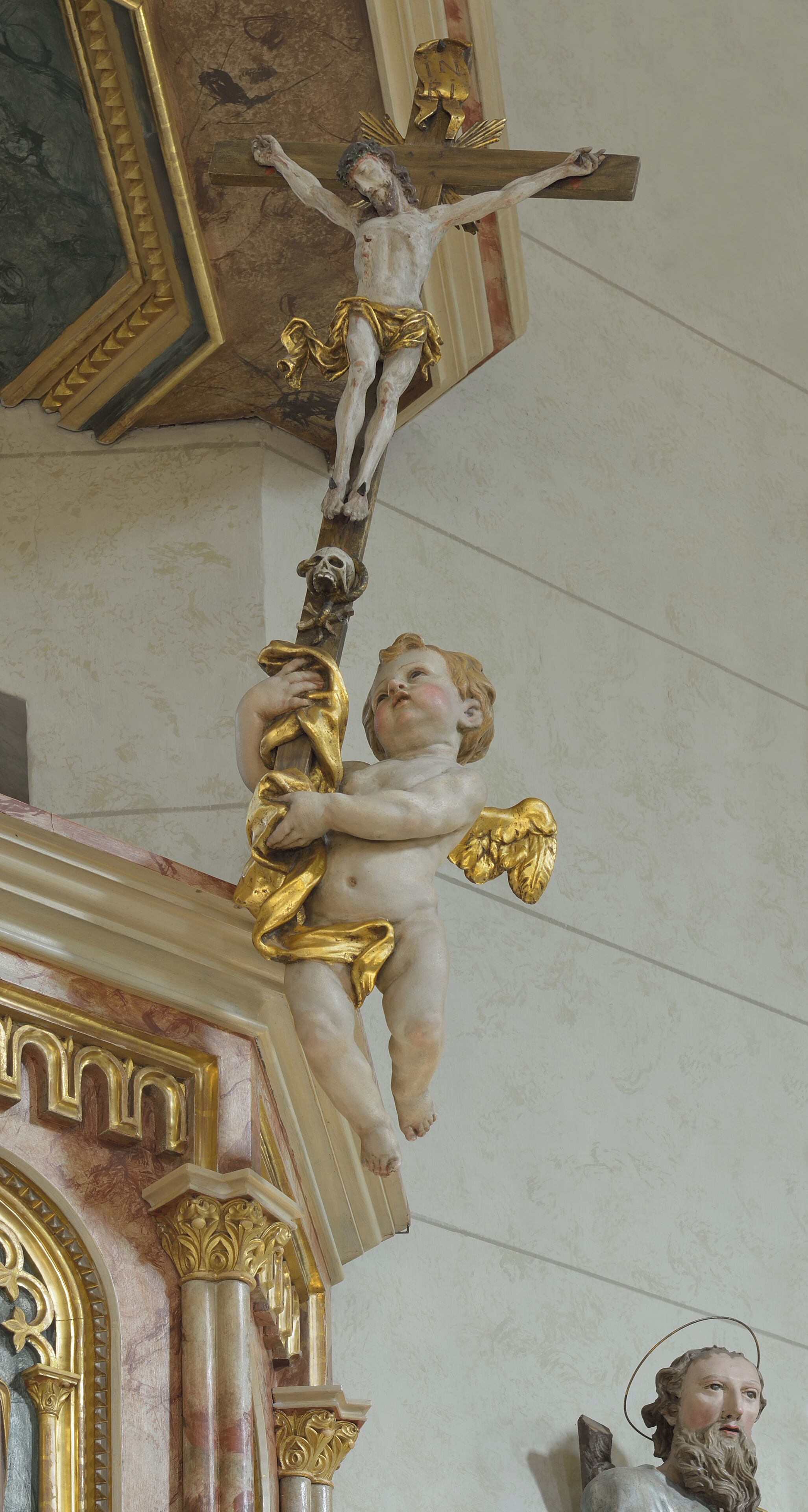 Putto by Domëne Moling in the parish church in La Val