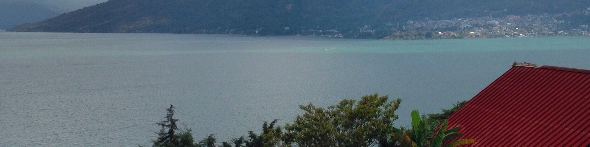 #Volcano, #blue skies and view of San Jaun & San Jose from San Pablo, Soloá, #guatemala