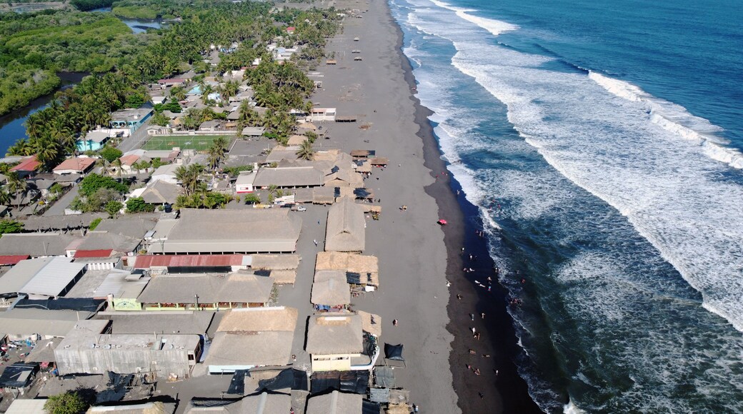 Playa Tecojate, foto área.