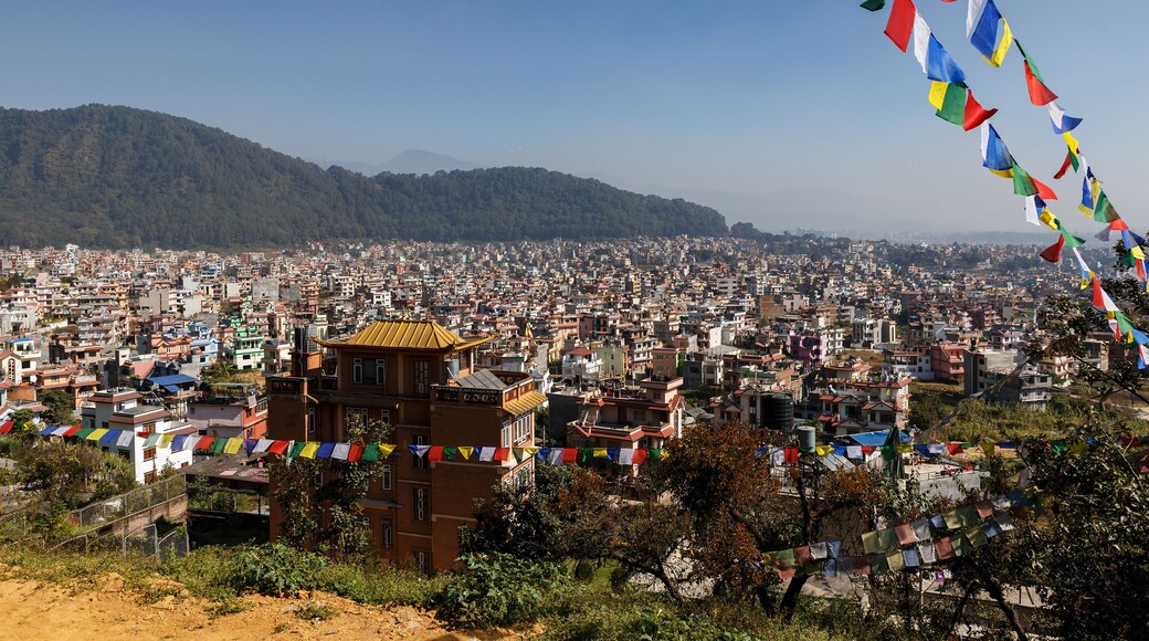 Kathmandu cityscape, Nepal. City view from the Triten Norbutse Monastery.