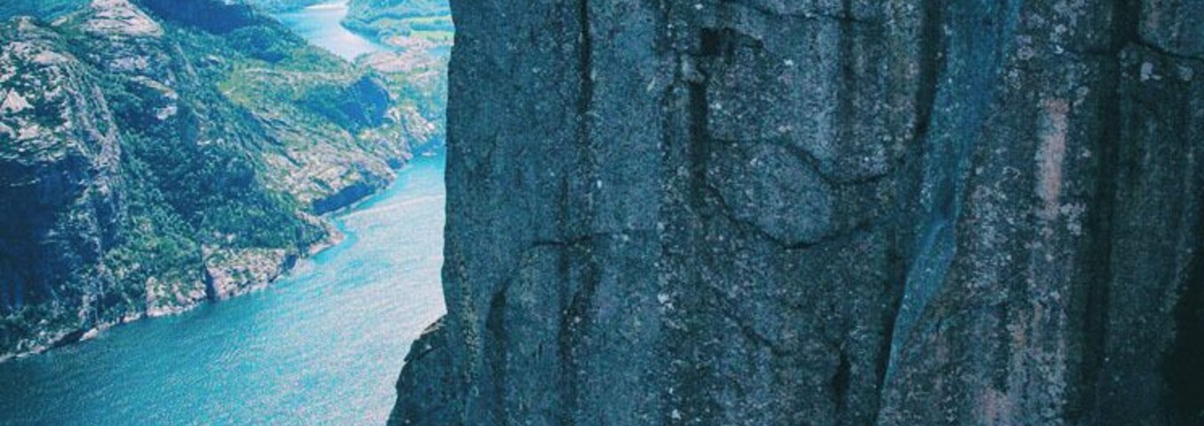 Pulpit Rock, one of Norway's iconic spots. This is also one of the most popular hikes to do while in Norway. Easily accessible from Stavanger, it is possible, and even enjoyable, to do this hike with kids. Ours were 10 and almost 8 at the time. #hiking #adventure #family #kids #blue
Read what it is like to hike to Pulpit Rock with kids: http://www.earthtrekkers.com/hiking-pulpit-rock-kids/